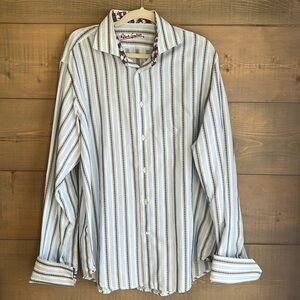 Robert Graham button up striped shirt